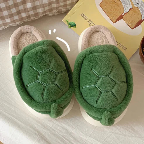 Soft Stitched Turtle Slippers